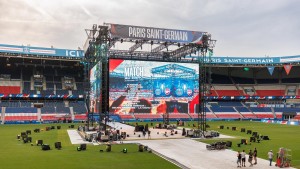 Groupe Novelty delivers technical production for PSG’s Champions League celebration at Parc des Princes