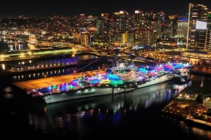 ADJ transforms USS Midway into a festive winter wonderland for “Jingle Jets 2025”