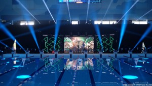 Fusion FS20 von GLP beleuchten Austragungsort der International Swimming League in Budapest