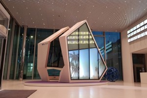 Technische Unterstützung von Sinus bei Cube-Bau im Merck Innovation-Center