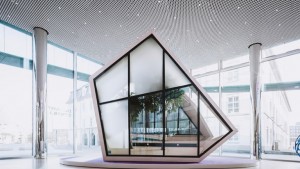 Technische Unterstützung von Sinus bei Cube-Bau im Merck Innovation-Center