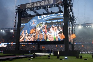 Groupe Novelty delivers technical production for PSG’s Champions League celebration at Parc des Princes