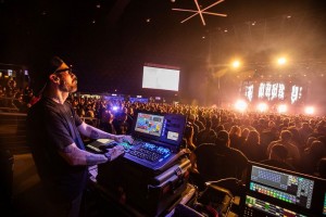 Vinny Shaw rolls with different rigs on Fit For An Autopsy tour with ChamSys