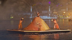 Burj Khalifa NYE event lit with Robe