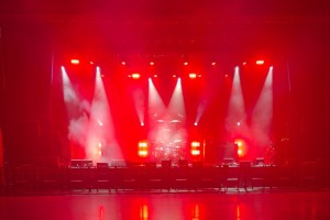 Vinny Shaw rolls with different rigs on Fit For An Autopsy tour with ChamSys