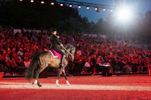 Cadre Noir of Saumur illuminated with Chauvet