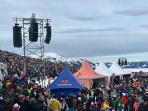 Wharfedale Pro XLA and WLA systems used under extreme alpine conditions at Lauberhorn