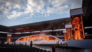 AV Stumpfl Pixera bei Eröffnungsfeier der FISU World University Games im Einsatz