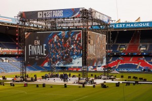 Groupe Novelty delivers technical production for PSG’s Champions League celebration at Parc des Princes
