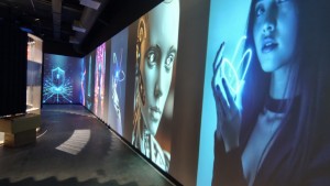 Christie Jazz Series projectors power L-shaped screen at Building Centre