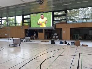 Heimspielstätte der Sportfreunde Loxten mit LEDcon-LED-Display ausgestattet