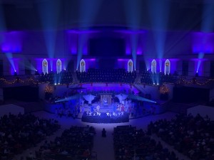 LED retrofit at Olive Baptist Church includes Elation stage lighting