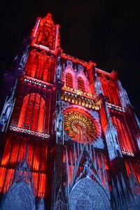 Strasbourg Cathedral lit with Chauvet